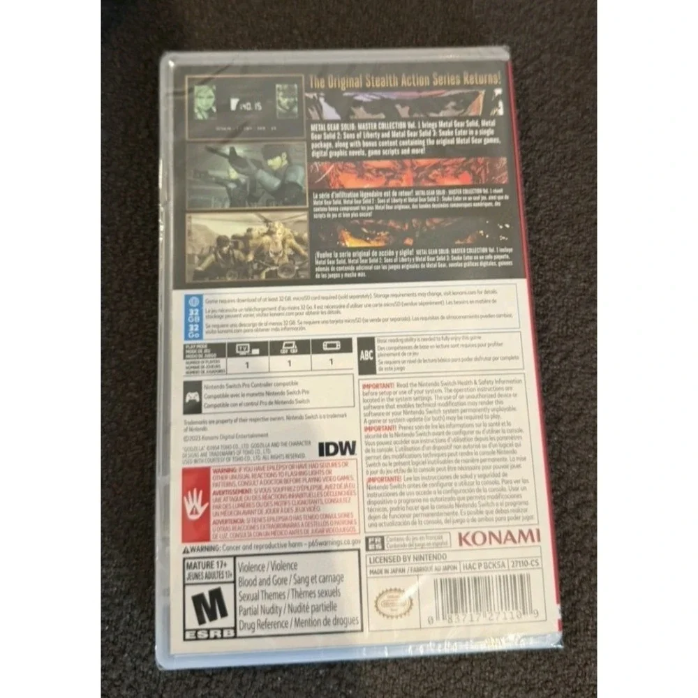 Metal Gear Solid Master‎ Collection Vol 1 Day One Edition